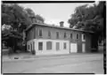 The carriage house, at the rear of the property, on Whitaker Street