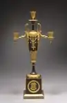 Candelabrum; circa 1800; gilt and patinated metal; overall: 49.9 x 25.7 x 12.3&nbsp;cm; Cleveland Museum of Art (Cleveland, Ohio, US)